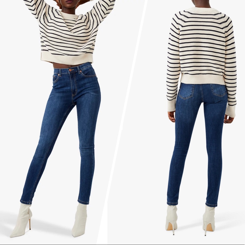 NWT French Connection Reset Skinny Jeans Vintage Blue 10/30 - Picture 1 of 11